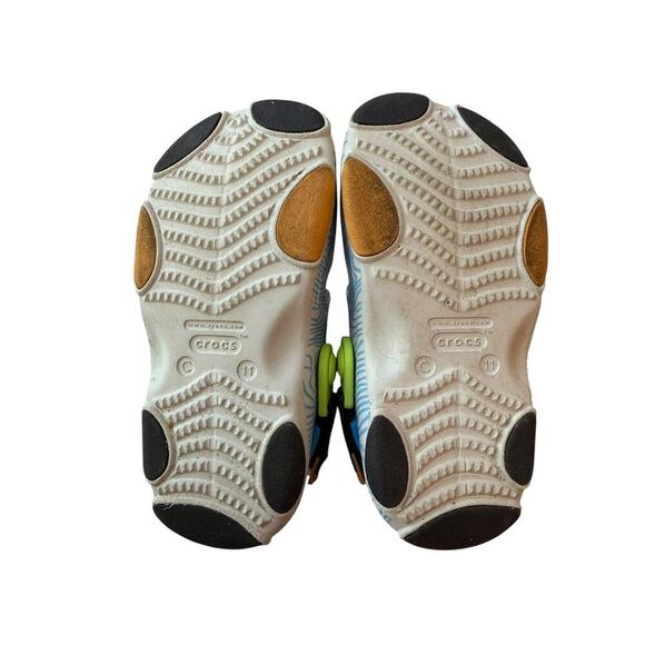 Crocs Boys Deep Navy Multi All Terrain Topographic Sandals Size 11 - Picture 9 of 9